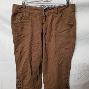 Christopher & Banks Brown Stretch Chino Capris